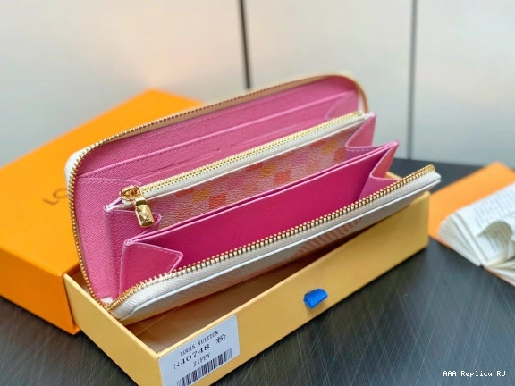 Aaa replica ru VUITTON LOUIS WALLET-19.5*10.5*2.5 ZIPPY cm 0708